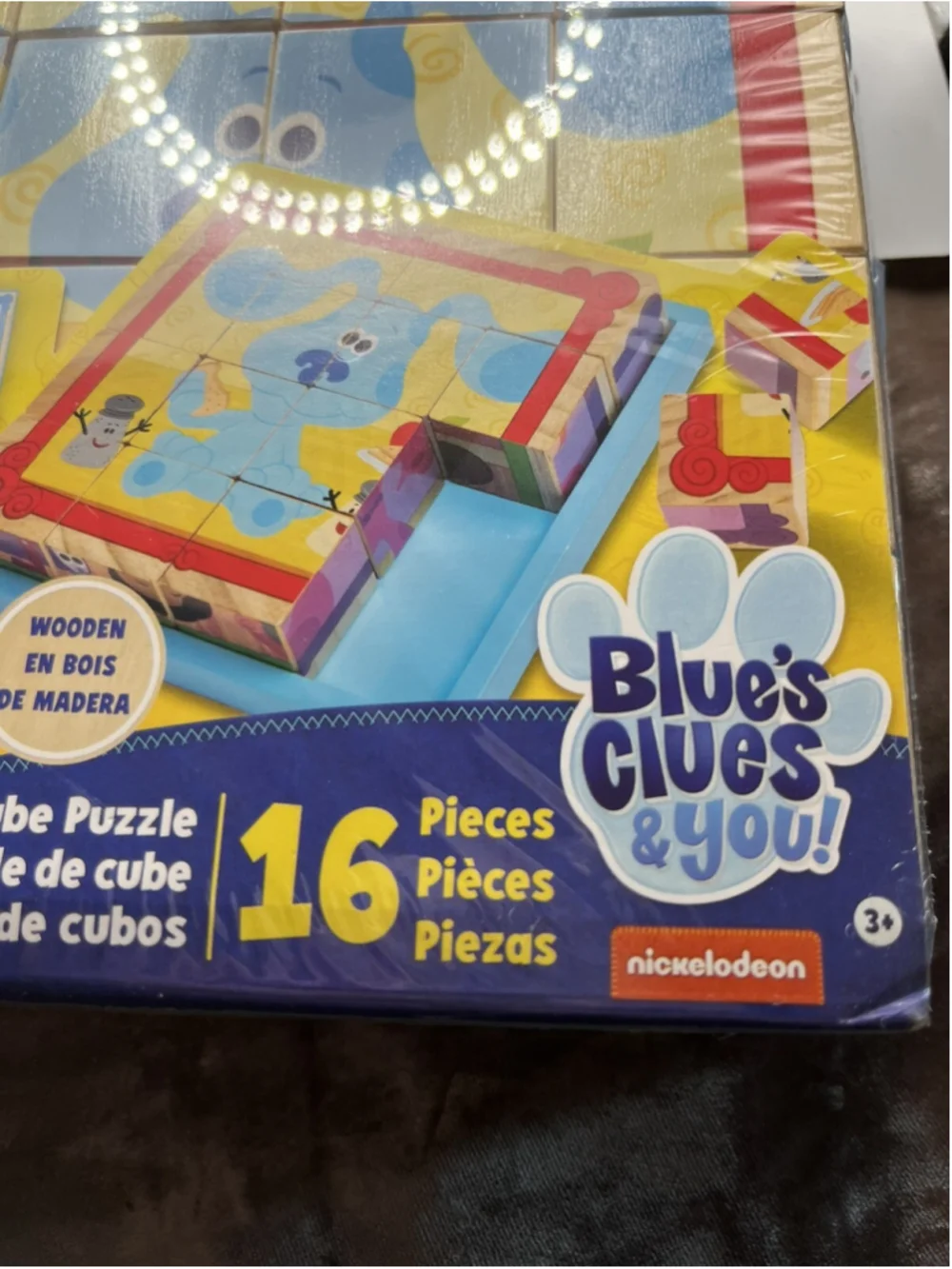 Melissa & Doug Blue's Clues & You Wooden Cube Puzzle 6-in-1 Tray NEW